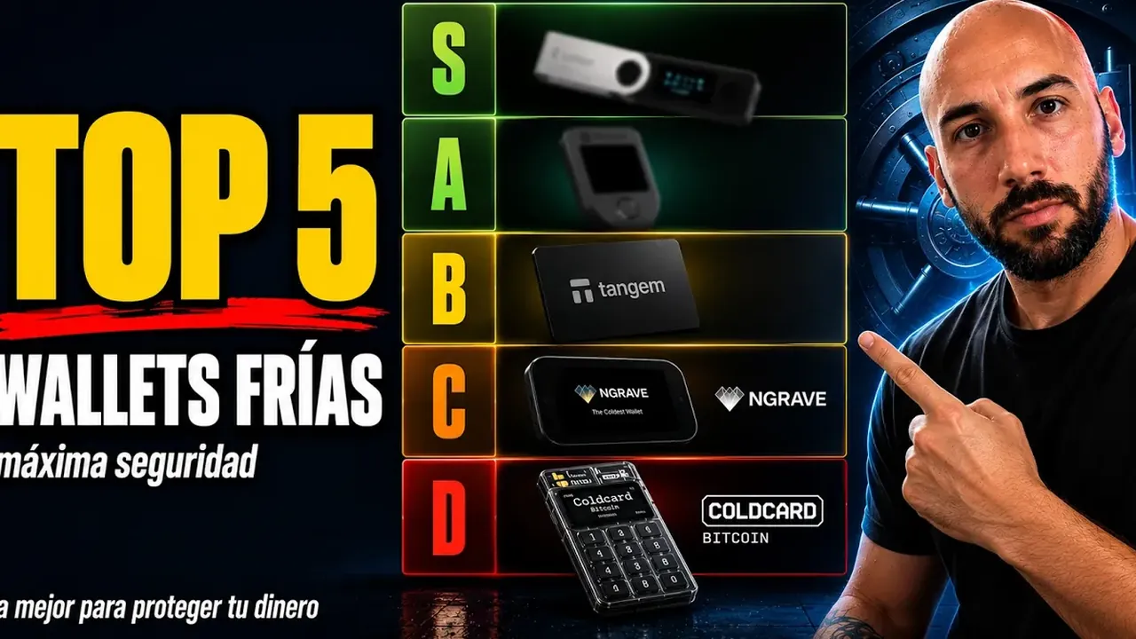 Several crypto hardware wallets on a table