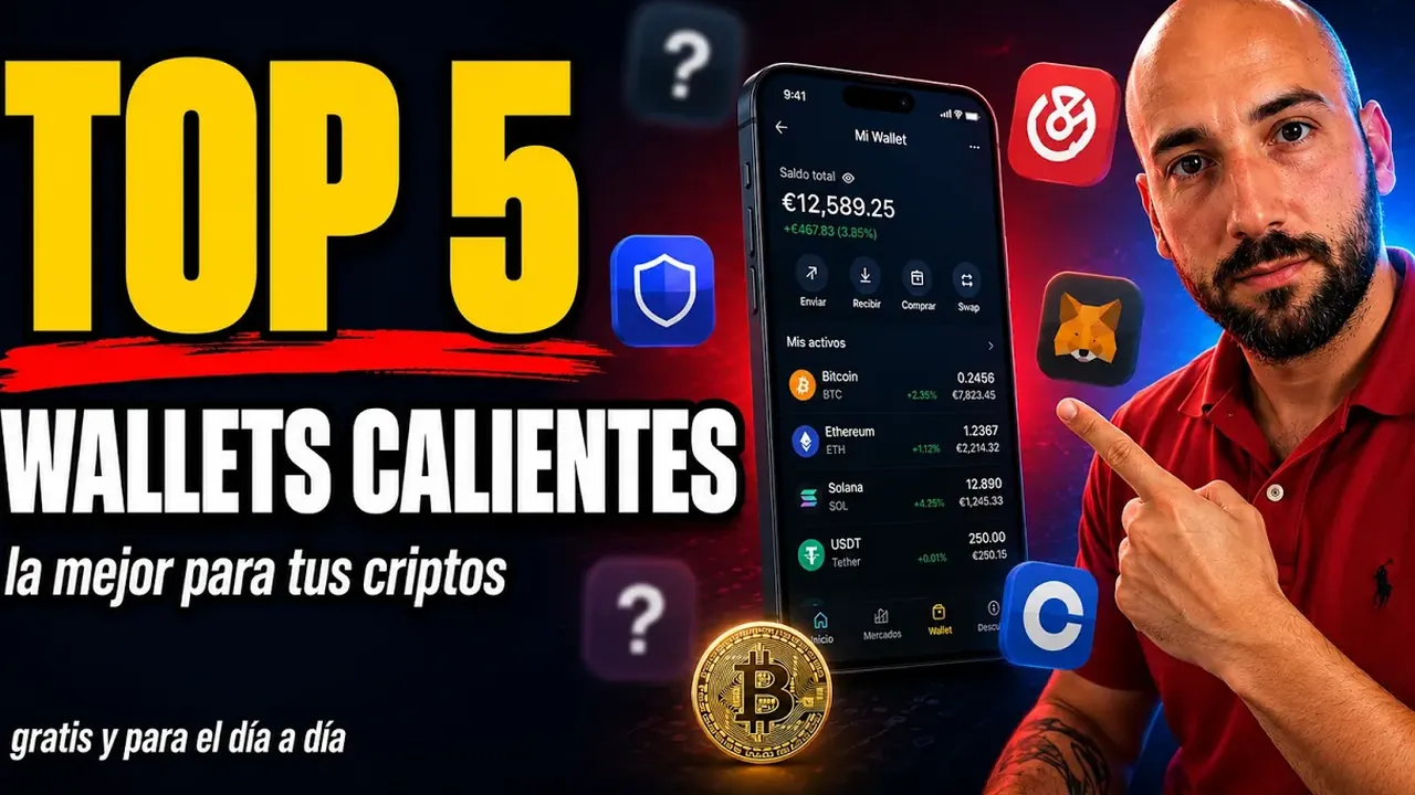 Hand holding a phone with a crypto wallet app on the screen