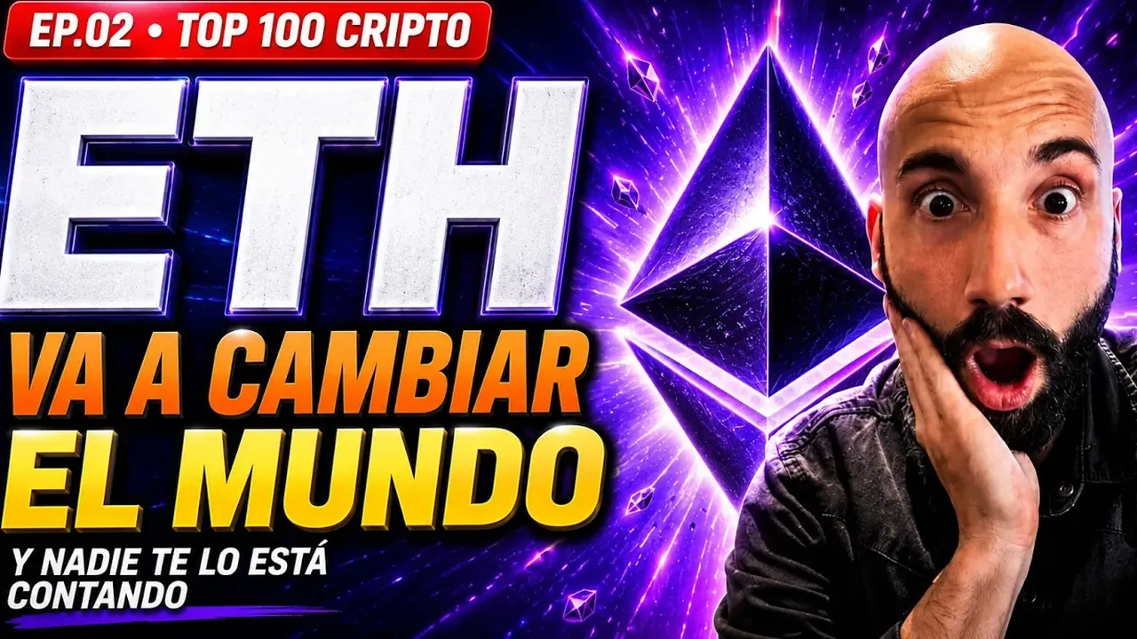 Moneda física con el símbolo de Ethereum sobre un fondo oscuro